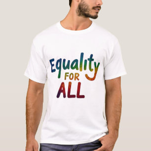 Camiseta Igualdad para el diseño Inspirador multicolor