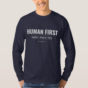 Camiseta Igualdad Respeto Unidad Minimalista Primero Humano