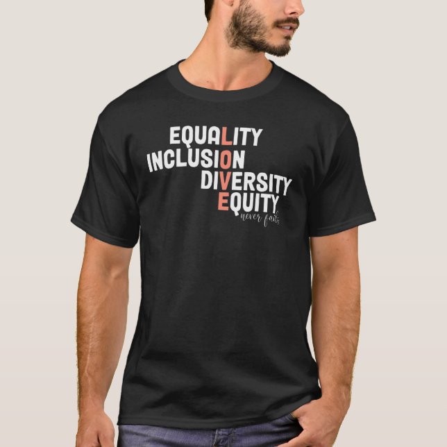 Camiseta Igualdad Retro Inclusión Diversidad Equidad Amor N (Anverso)