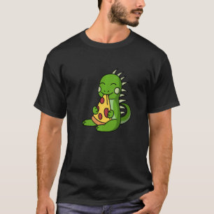 Camiseta Iguana Comiendo Pizza Mascota