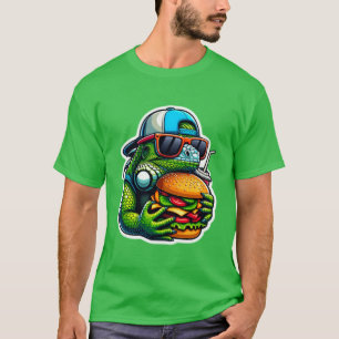 CAMISETA IGUANA COMIENDO QUESO 2