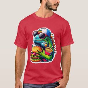 CAMISETA IGUANA COMIENDO QUESO BURGER 4