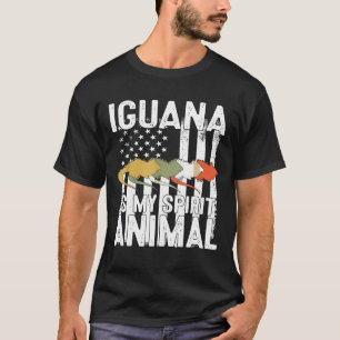 Camiseta Iguana es mi espíritu animal Estados Unidos patrió