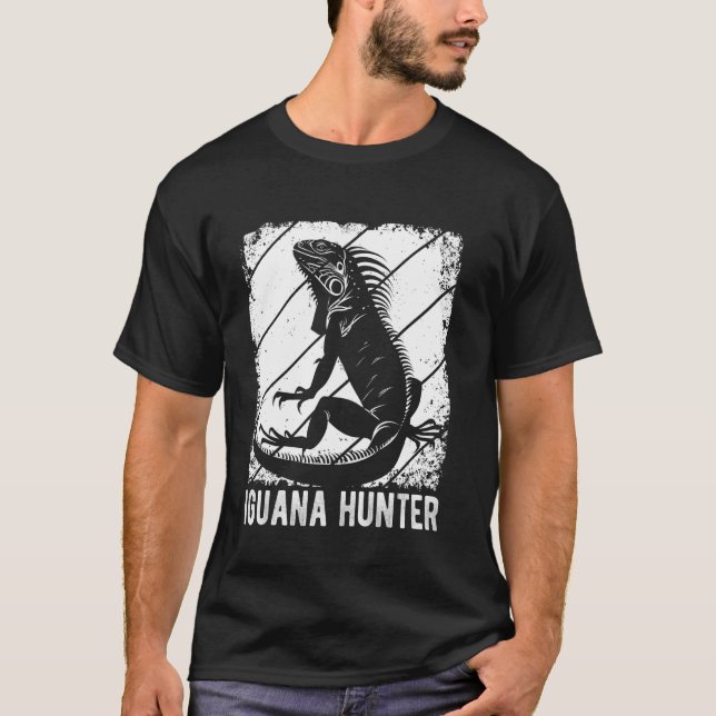Camiseta IGUANA HUNTER retro iguana design (Anverso)