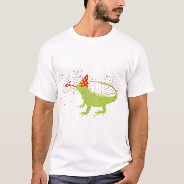 Camiseta Iguana Lizard de animales de fiesta con Fiesta (Anverso)