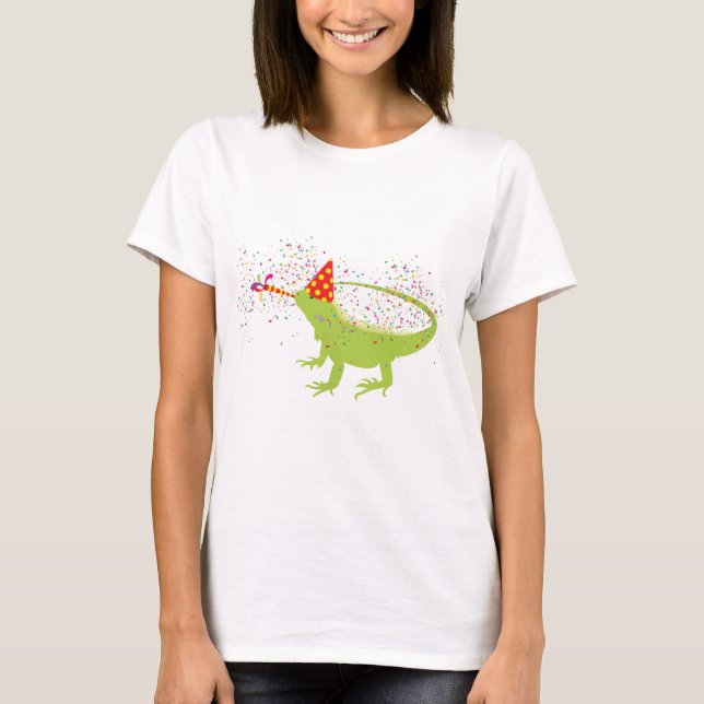 Camiseta Iguana Lizard de animales de fiesta con Fiesta (Anverso)