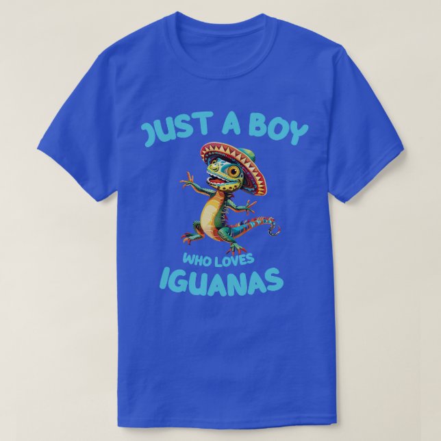 Camiseta Iguana Lizard Un Niño Que Ama Las Iguanas (Diseño del anverso)