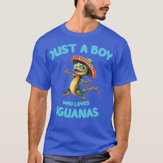 Camiseta Iguana Lizard Un Niño Que Ama Las Iguanas