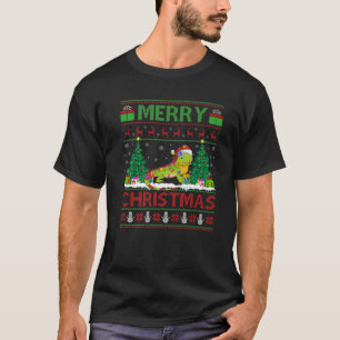 Camiseta Iguana Lover Xmas Iluminando Santa Ugly Iguana Chr