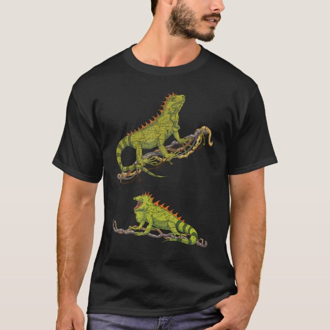 Camiseta Iguana Reptile Exótica Lizard Vida salvaje Igua (Anverso)