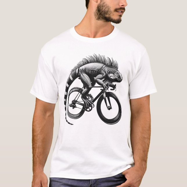 Camiseta Iguana Riding Bicicleta Bicicleta Lover Bicicleta (Anverso)