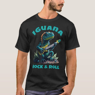 Camiseta Iguana Rock & Roll - Iguana Tocando Guitarra