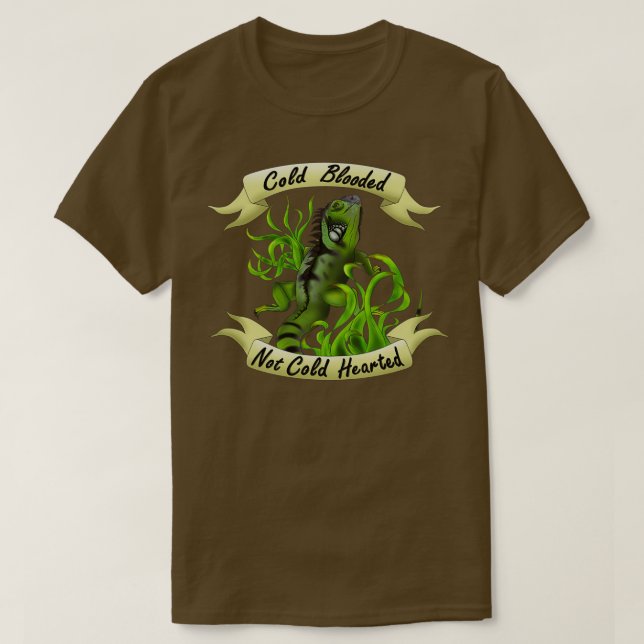Camiseta Iguana sangrada sin corazón frío (Diseño del anverso)