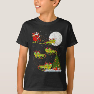 Camiseta Iguana Santa Trineo Volador Divertido Mágico Navid