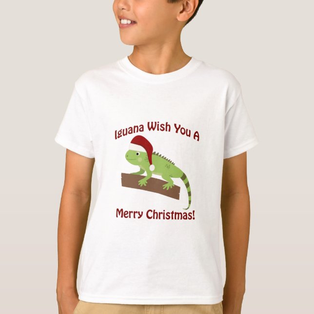 Camiseta Iguana Te Desea Una Feliz Navidad (Anverso)