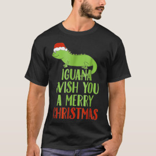 Camiseta Iguana Te Desearía Una Feliz Navidad Graciosa Navi