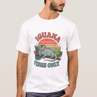 Camiseta Iguana Vibes Only Cute Retro Iguana Reptile Lover 
