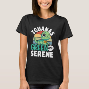 Camiseta Iguanas retro verde y Mascota reptil sereno