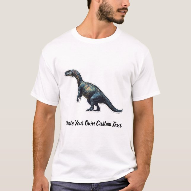 Camiseta Iguanodon Dinosaur Crea tu propio texto personaliz (Anverso)