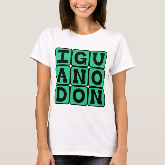 Camiseta Iguanodon, Dinosaurio Ornithópodo (Anverso)