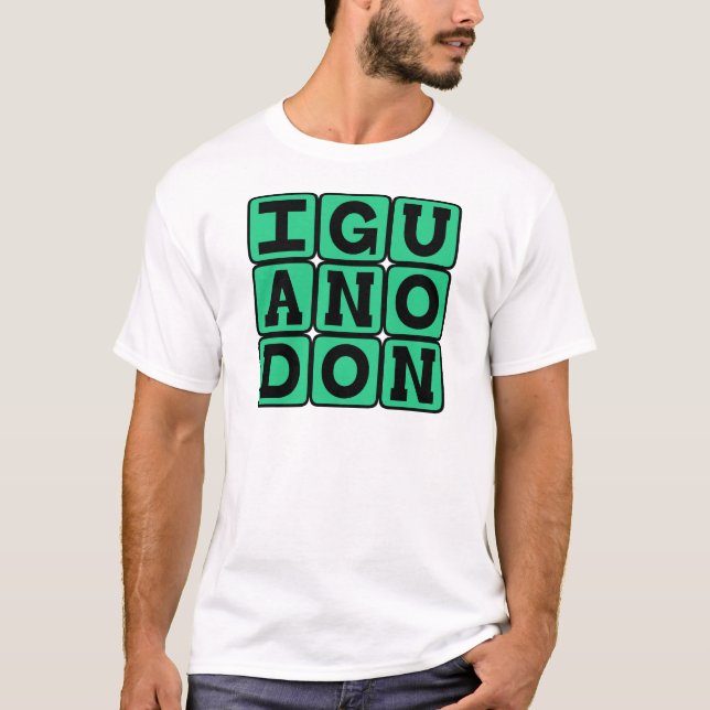 Camiseta Iguanodon, Dinosaurio Ornítopodo (Anverso)