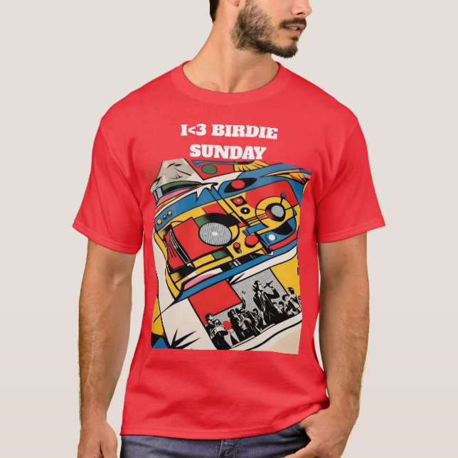 Camiseta iHeart Birdie Sunday2 (Anverso)