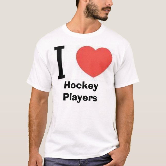 Camiseta iheart, iheart, jugadores de hockey (Anverso)