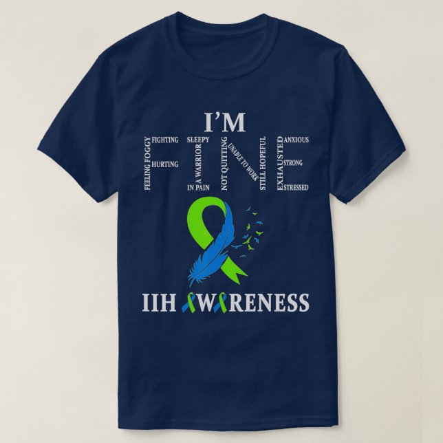 Camiseta IIH Warrior, Idiopathic Intracranial Hypertension  (Diseño del anverso)