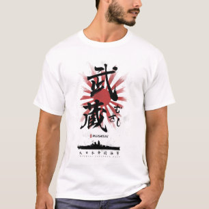 Camiseta IJN Musashi Battleship Calligraphy
