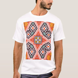 Camiseta Ikat Aztec: Textura de rayas étnicas