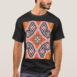 Camiseta Ikat Aztec: Textura de rayas étnicas