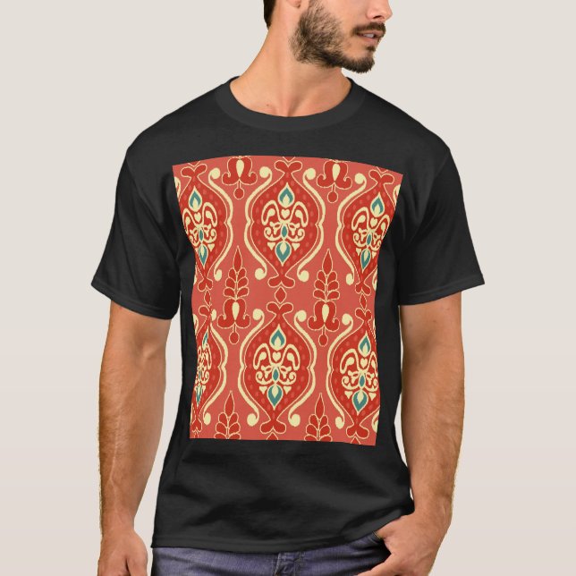 Camiseta Ikat casero: Tejido de Boho étnico (Anverso)