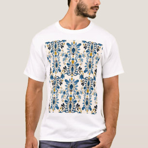 Camiseta Ikat tie-dye, acuarela tribal