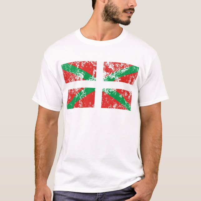 Camiseta Ikurriña desgastada (Anverso)