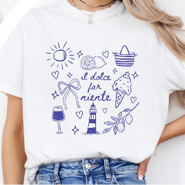 Camiseta Il Dolce Far Niente Azul Coqueta Lazo Italia