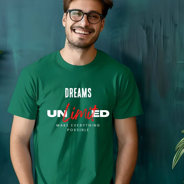 Camiseta ilimitada de los sueños rojos blancos (Subido por el creador)