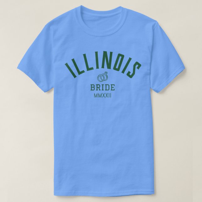 Camiseta Illinois Bride Bachelorette para la novia (Diseño del anverso)