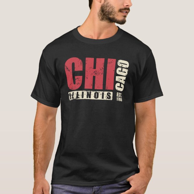 Camiseta Illinois Chicago Estados Unidos (Anverso)
