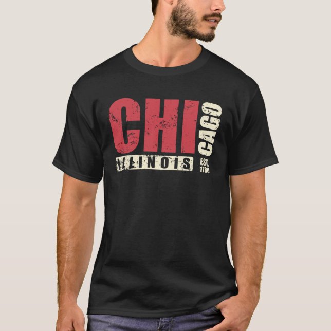 Camiseta Illinois Chicago USA America State (Anverso)