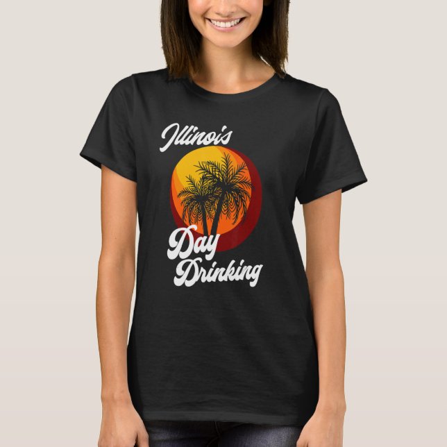 Camiseta Illinois Day Bebe Retro Beach Summer Family Va (Anverso)