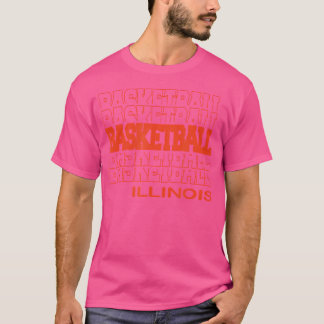 Camiseta Illinois De Baloncesto Con Letras De Pie Moderna
