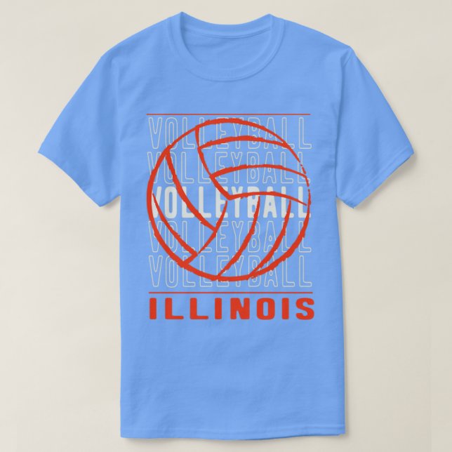 Camiseta Illinois de voleibol (Diseño del anverso)