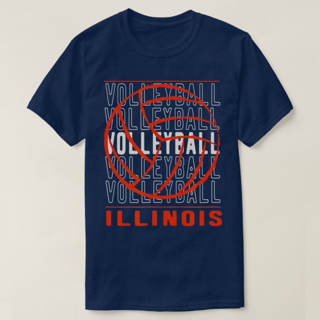 Camiseta Illinois de voleibol (Diseño del anverso)
