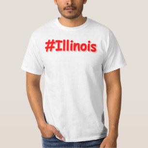 Camiseta "#Illinois " Diseño bonito. ¡Hazte con una en Zazz