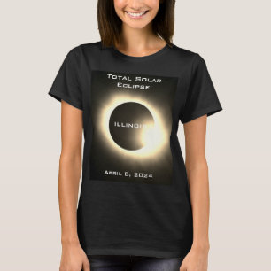 Camiseta ILLINOIS Eclipse solar total 8 de abril de 2024