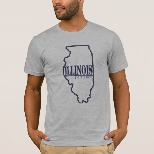 Camiseta ILLINOIS - el S es silencioso (Anverso)