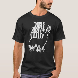 Camiseta Illinois Elk Hunting State Map