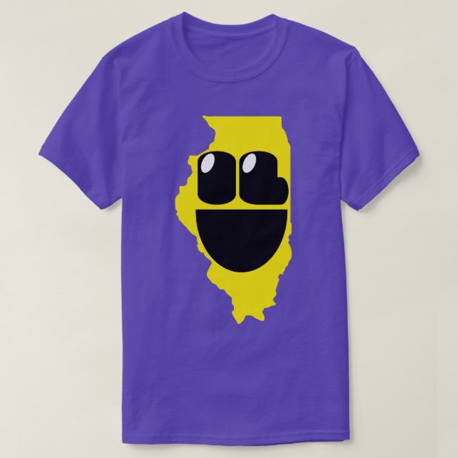 Camiseta Illinois Estados de Happynes Illinois Cara Sonrien (Diseño del anverso)