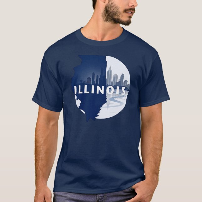 Camiseta Illinois Estados Unidos de América (Anverso)