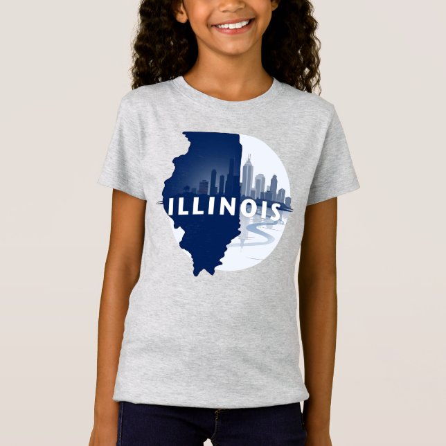 Camiseta Illinois Estados Unidos de América (Anverso)